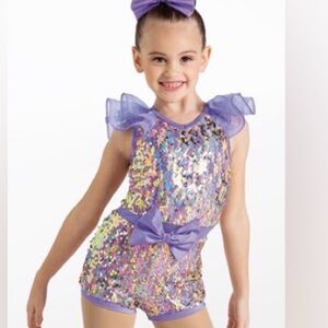 Weissman Multicolor Sequin Kids Dance Costume showtime 13781 multi